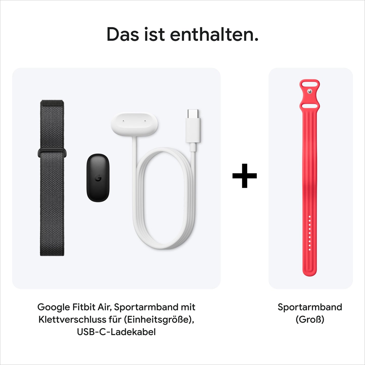 Google Fitbit Air - activity tracker without display with fitness tracking, heart rate measurement - compatible with iOS and Android - Obsidian + sports armband for the Fitbit Air - Berry, L