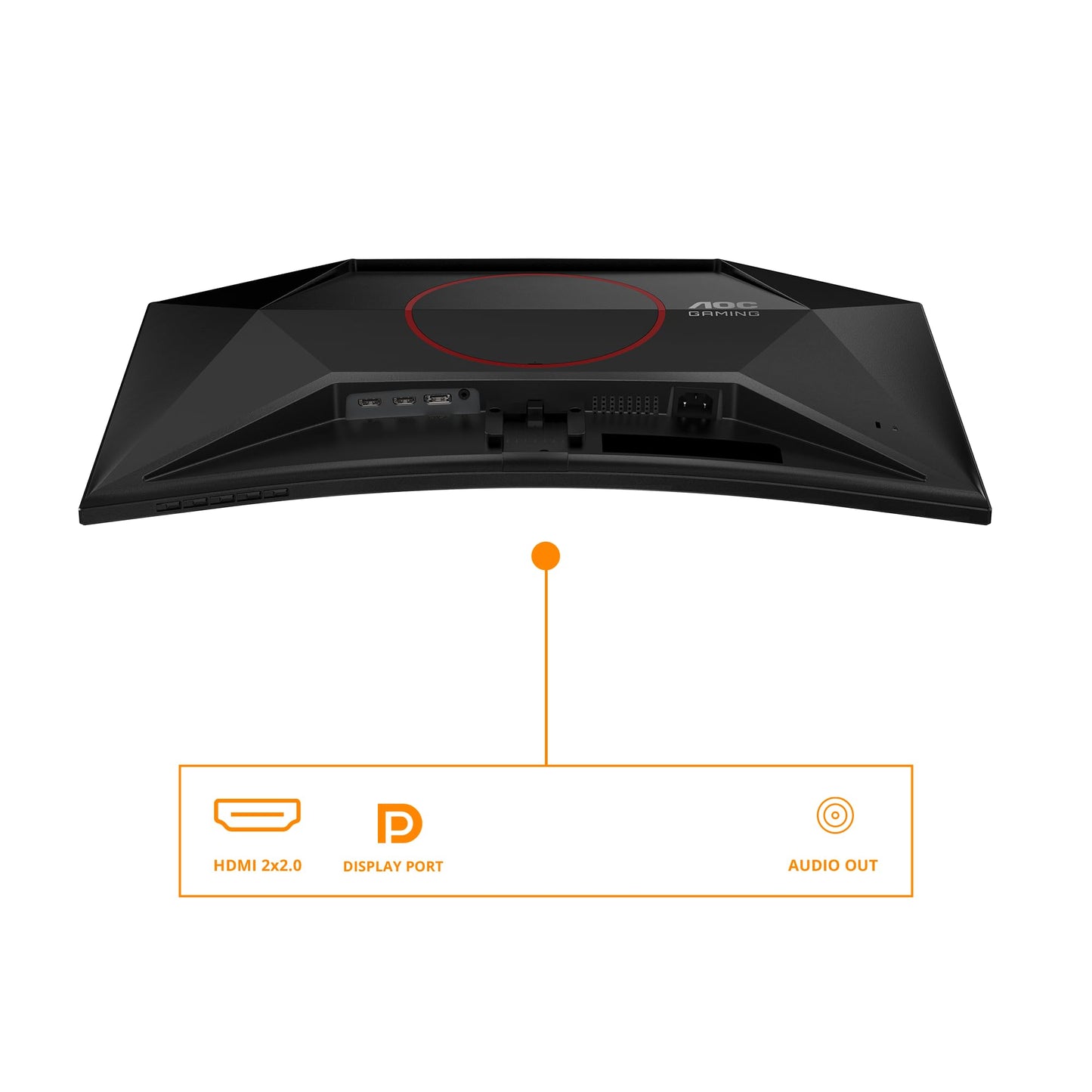 AOC C27G42E 27 inch curved, FHD gaming monitor, 180Hz, Fast VA panel, 1ms GtG, HDR10, FreeSync Premium, speakers, (1920x1080 HDMI 2X 2.0) black