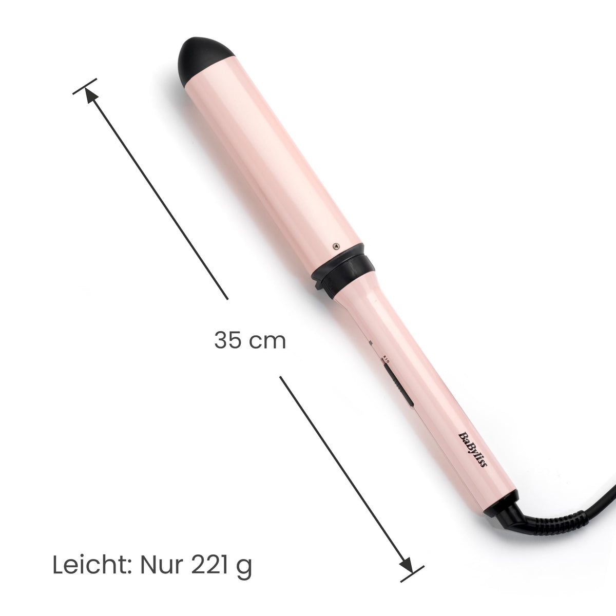 BaByliss Curl and Wave Trio Multistyler, professional curling iron set with 3 attachments for curls, waves, and beach waves, ceramic coating, pink, MS750E