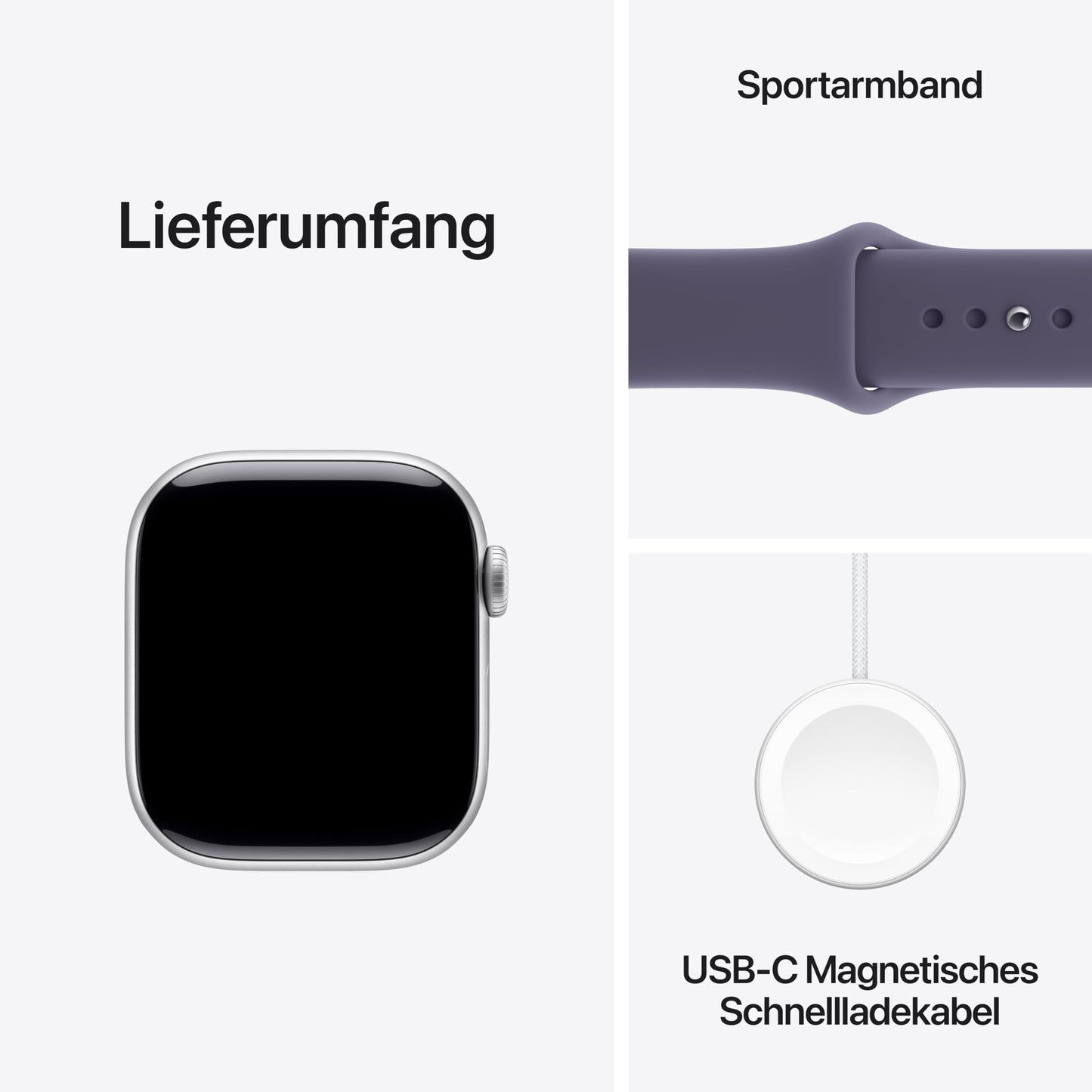 Apple Watch Series 11 GPS 42mm smartwatch with silver aluminum case - MEU74ZR/A