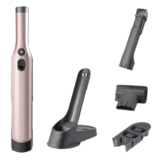 Shark WandVac Cordless Handheld Vacuum Cleaner with Charging Station, Pet Hair Attachment, Dust Crevice Tool, Pink WV201EUPK