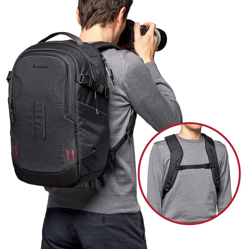 Manfrotto PRO Light Backloader S, Professional Camera Backpack, Top and Rear Access, Double Tripod Mount, Padded Backpack with Interchangeable Dividers, Black - MB