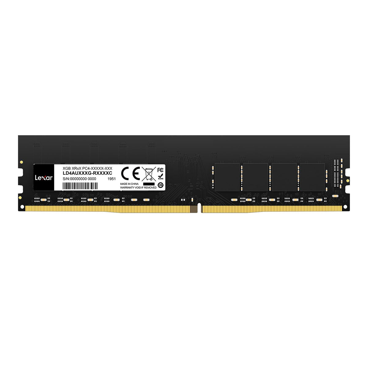 Lexar UDIMM DDR4 RAM 16GB, 3200 MHz RAM DDR4, 288-pin U-DIMM desktop memory, high-performance computer memory, PC RAM module upgrade, high-performance memory, CL22-22-22-52, 1.2V - LD4AU016G-B3200ASST
