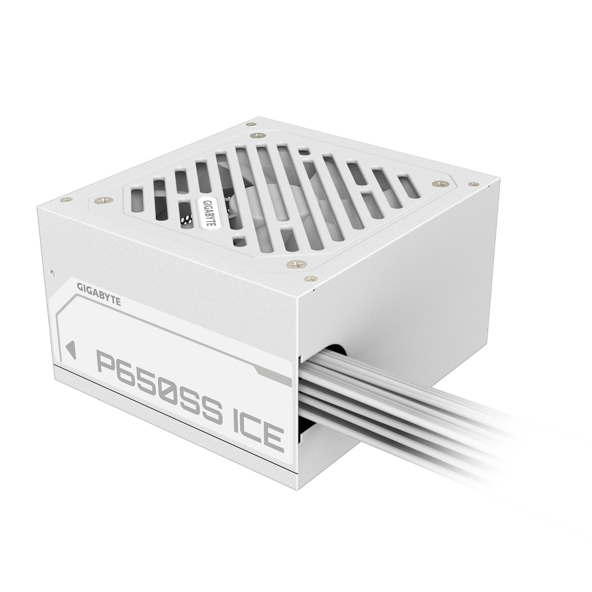GIGABYTE P650SS Ice Sursă de alimentare - PCIe 5.0, 80 Plus Silver, design complet modular, ventilator de 120 mm, compatibil ATX 3.0, priză EU - GP-P650SS