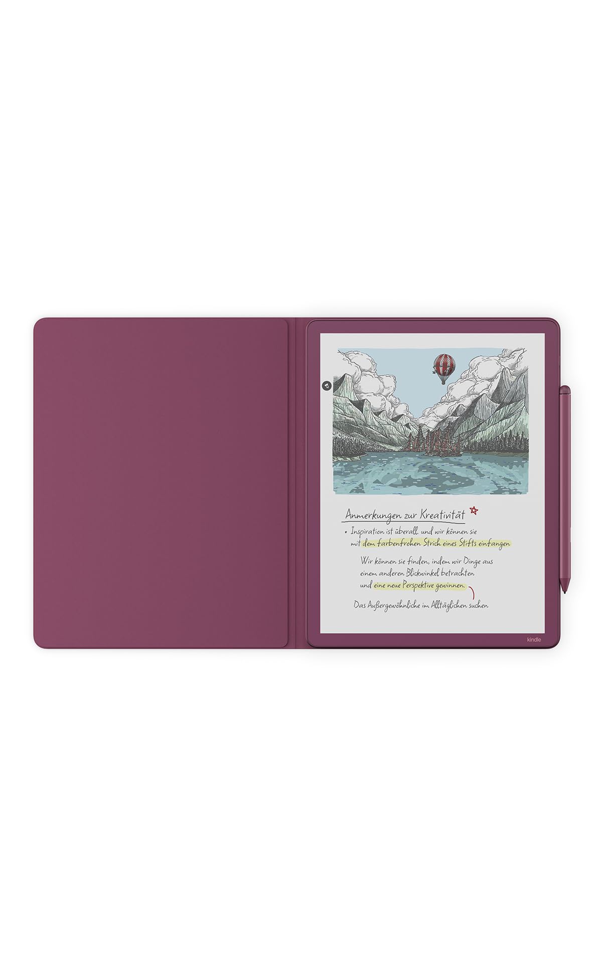 Now new: Elegant Amazon Kindle Scribe flip case with magnetic attachment, slim protective case - premium leather - 53-101865
