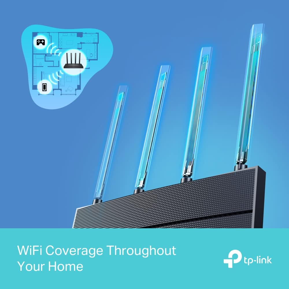 TP-Link Archer AX18 Wi-Fi 6 WLAN router, dual band AX1500, 4 gigabit ports, WPA3, parental controls, guest network, no DSL function