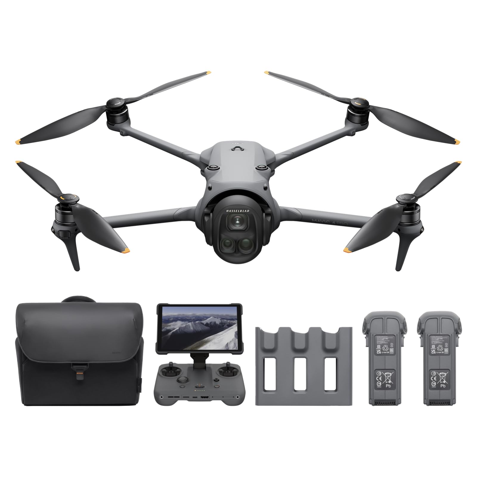 DJI Mavic 4 Pro 512GB Creator Combo, drone with DJI RC Pro 2, flagship triple camera drone with 100 MP 4/3 CMOS Hasselblad camera, 51 min. max. flight time, three batteries, charging station and more - 6937224110014
