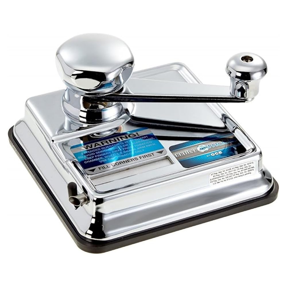 OCB 3013 Mikromatic Duo stuffing machine cigarettes, single pack, chrome, polished chrome