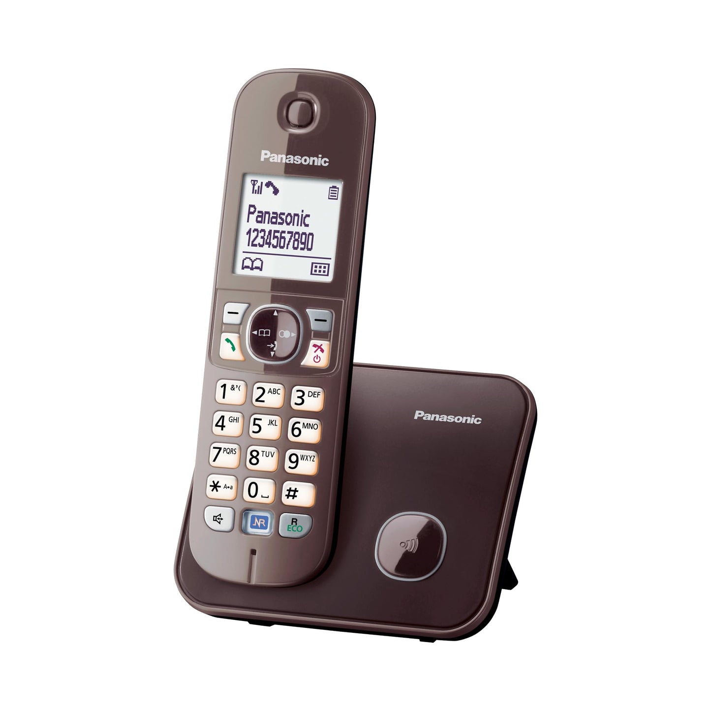 Panasonic KX-TG6811GA DECT cordless telephone (low radiation, eco mode gap telephone, without answering machine, landline, call barring) mocha brown