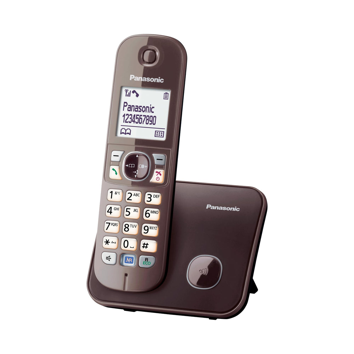 Panasonic KX-TG6811GA DECT cordless telephone (low radiation, eco mode gap telephone, without answering machine, landline, call barring) mocha brown