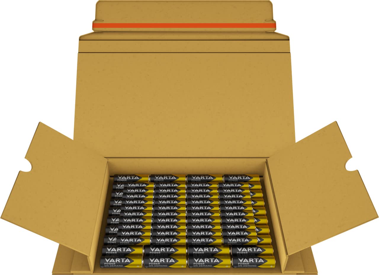 VARTA batteries mixed pack of 80 pieces, AA 40 pieces + AAA 40 pieces, power on demand, alkaline, storage pack in environmentally friendly packaging, powerful - 4.0085E+12