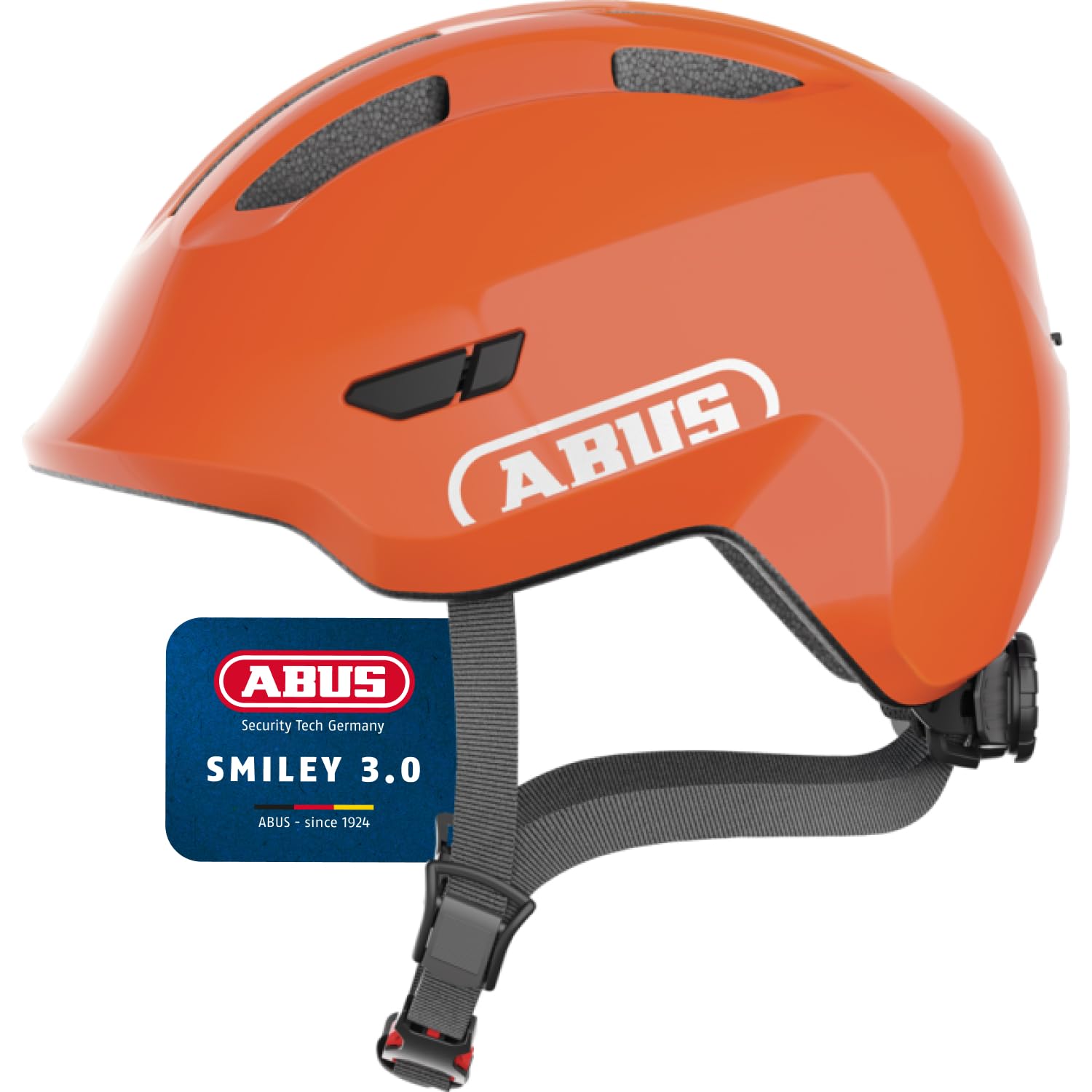 ABUS Unisex Bicycle Helmet, Orange (Shiny Orange), S (45-50 cm) - 67275