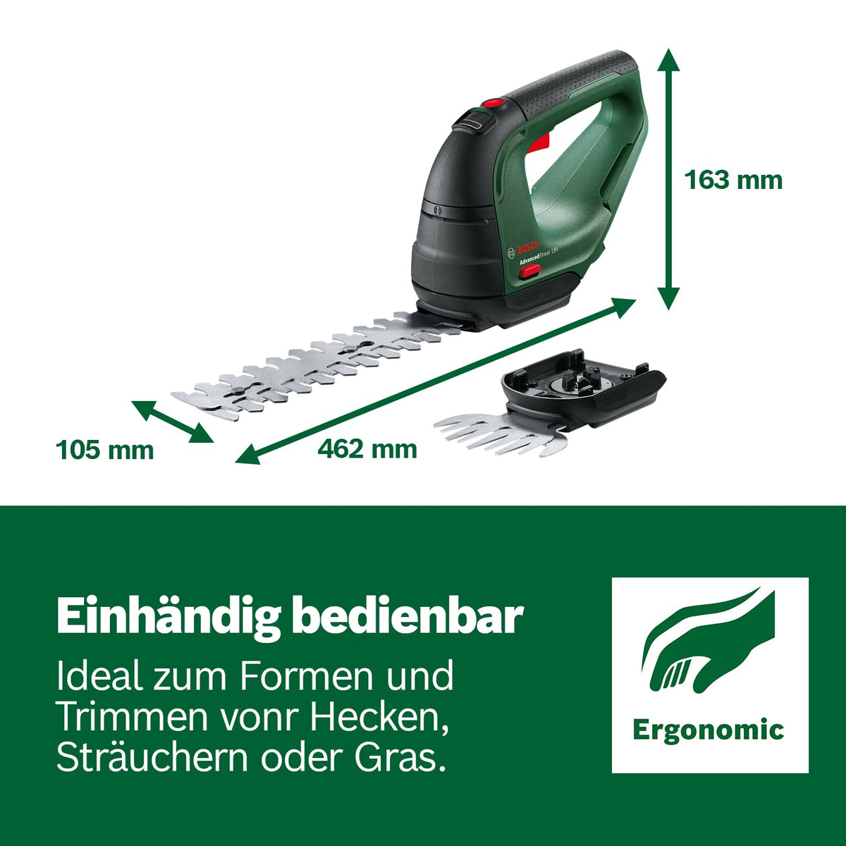 Bosch Akku Grasschere AdvancedShear 18V-10 - 0600857000