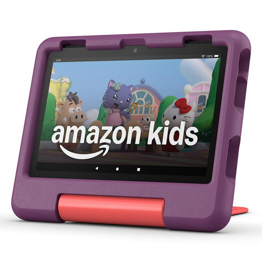 Amazon Fire HD 8 Kids Tablet (latest generation), for children aged 3-7. | 3GB RAM, ad-free content, built-in parental controls, 13h battery life, 32GB, purple (2024) - R24SB8