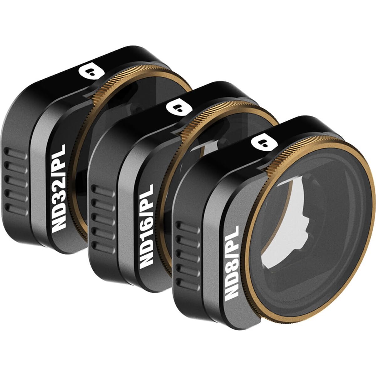 PolarPro - DJI Mini 3 Pro - Vivid - ND8/PL + ND16/PL + ND32/PL (3-Pack) - Ultra-Lightweight Aluminum - Precisely Engineered - horizontal and vertical shooting modes - Color Neutrality - MINI3-PRO-VIVID