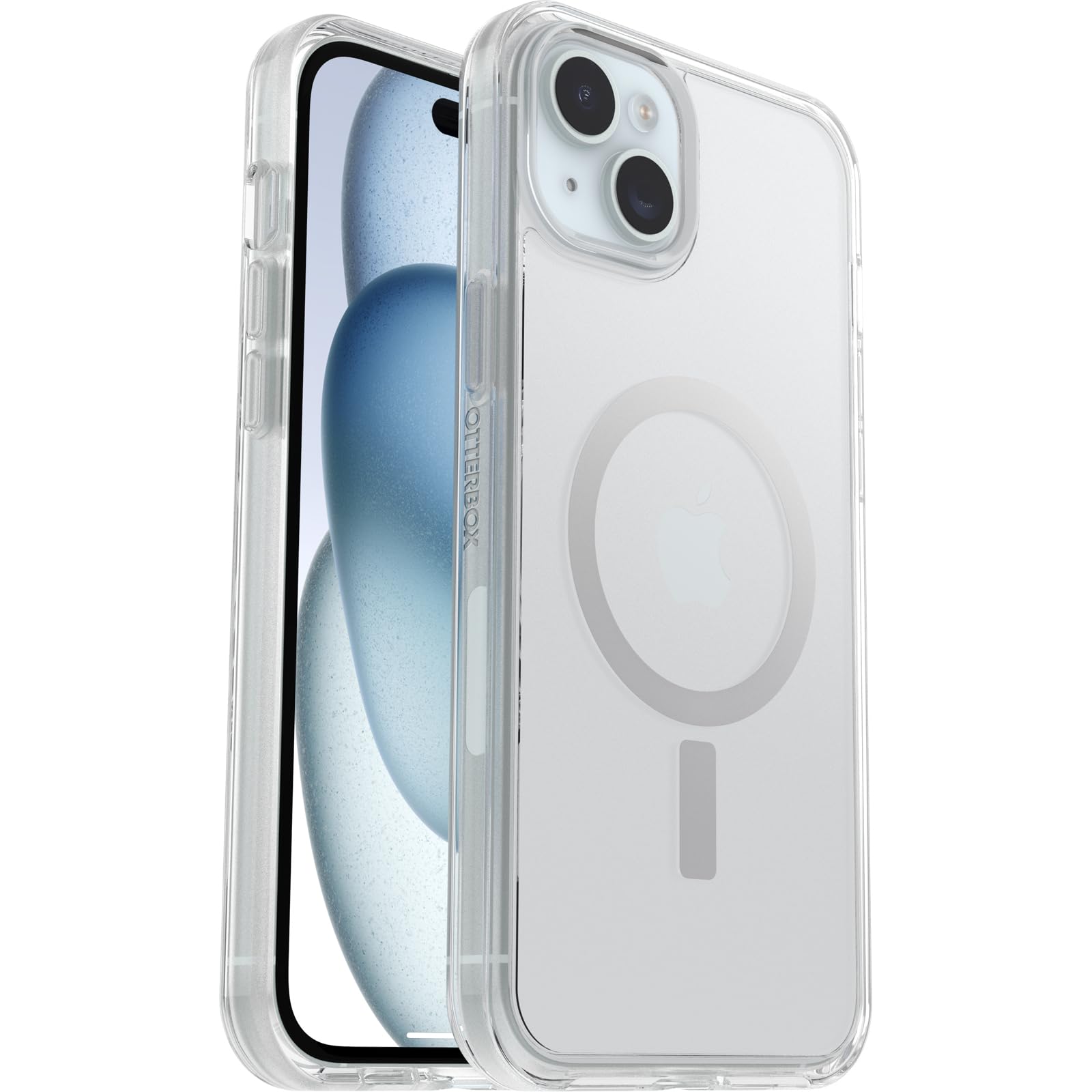 OtterBox Symmetry Clear for MagSafe Transparent Case for iPhone 15 Plus/iPhone 14 Plus Shockproof Drop Proof Protective Case 3X Military Grade Tested Transparent - 77-93053