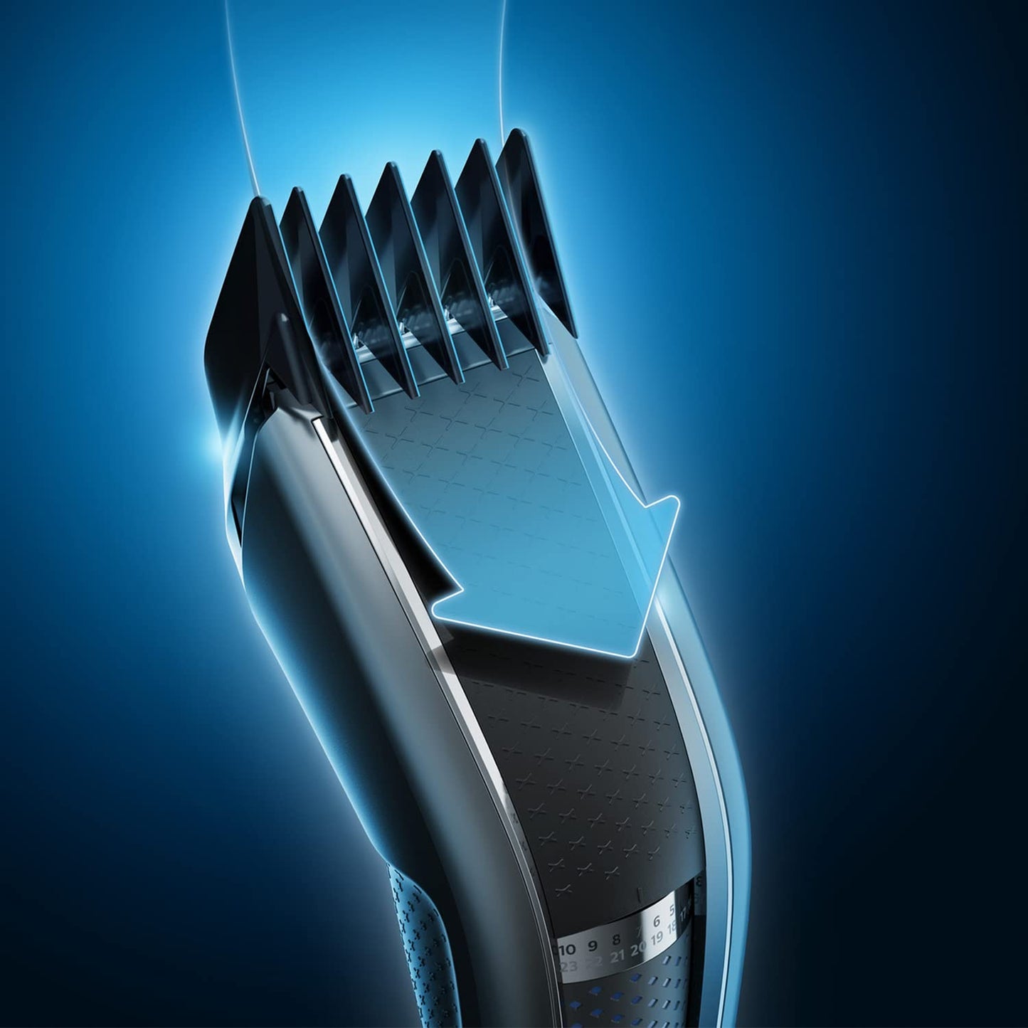 Philips HC5630/15 hair clipper Series 5000 with 28 length settings, 3 comb attachments and Turbo mode