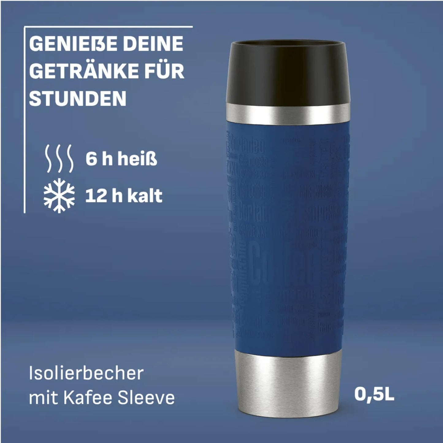 EMSA Travel Mug, Grande thermal mug, 0.50 L capacity