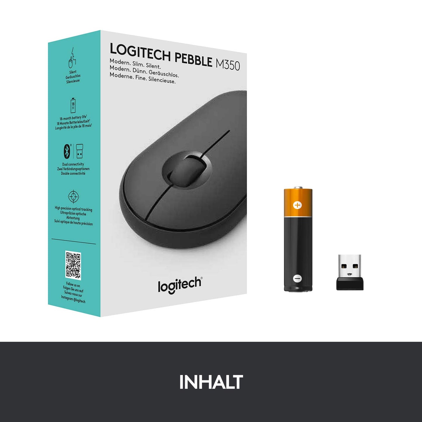 Logitech Pebble M350 Graphite