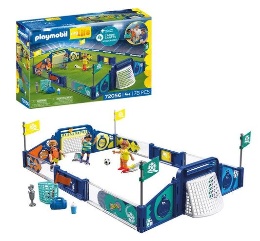 PLAYMOBIL | My Life | Soccer Arena | Playing field with shooting mechanics and 2 goals | Football toys for ages 4 and up | 72056