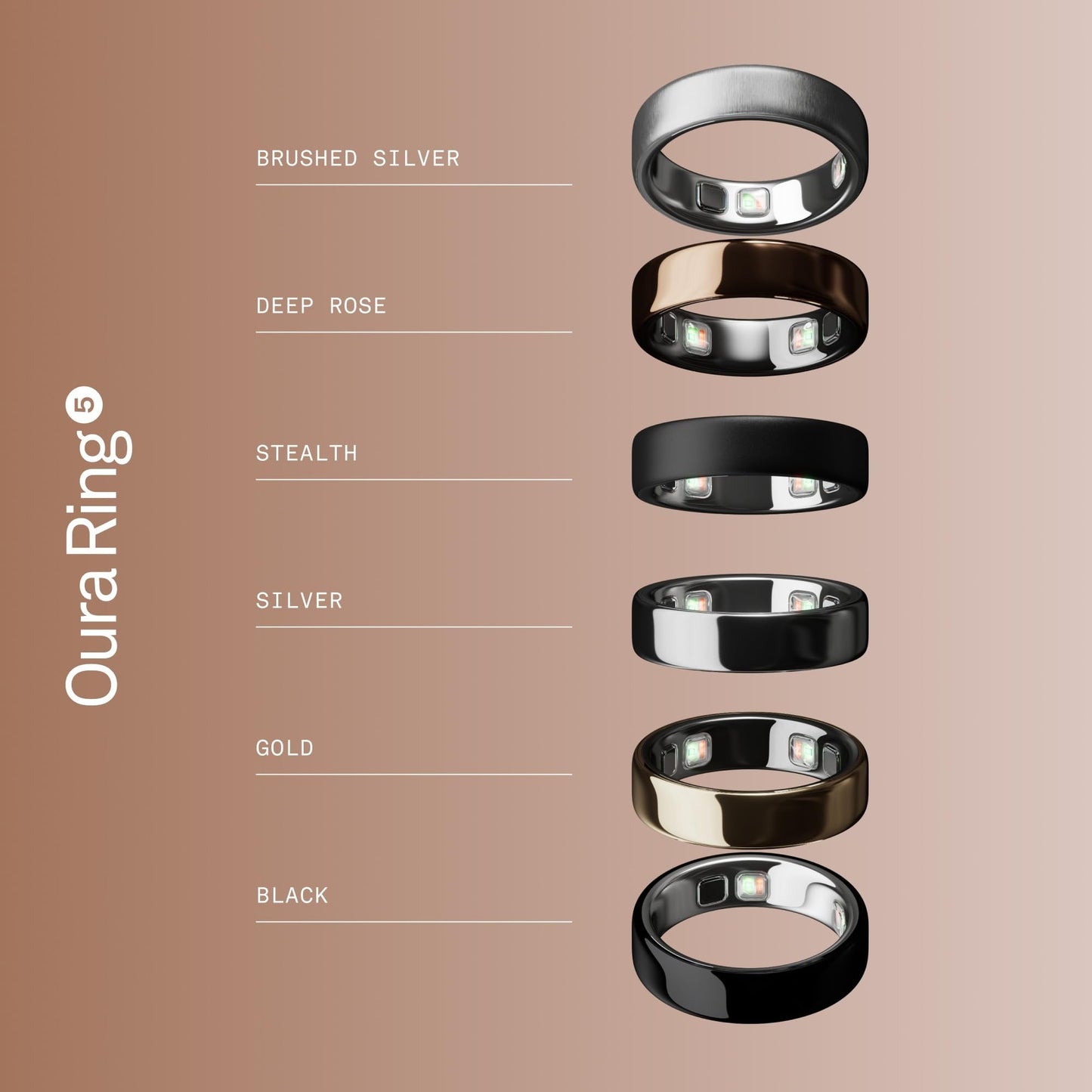 Oura Ring 5 Deep Rose – Size 13 – Find your ring size - JZ90-63469-13