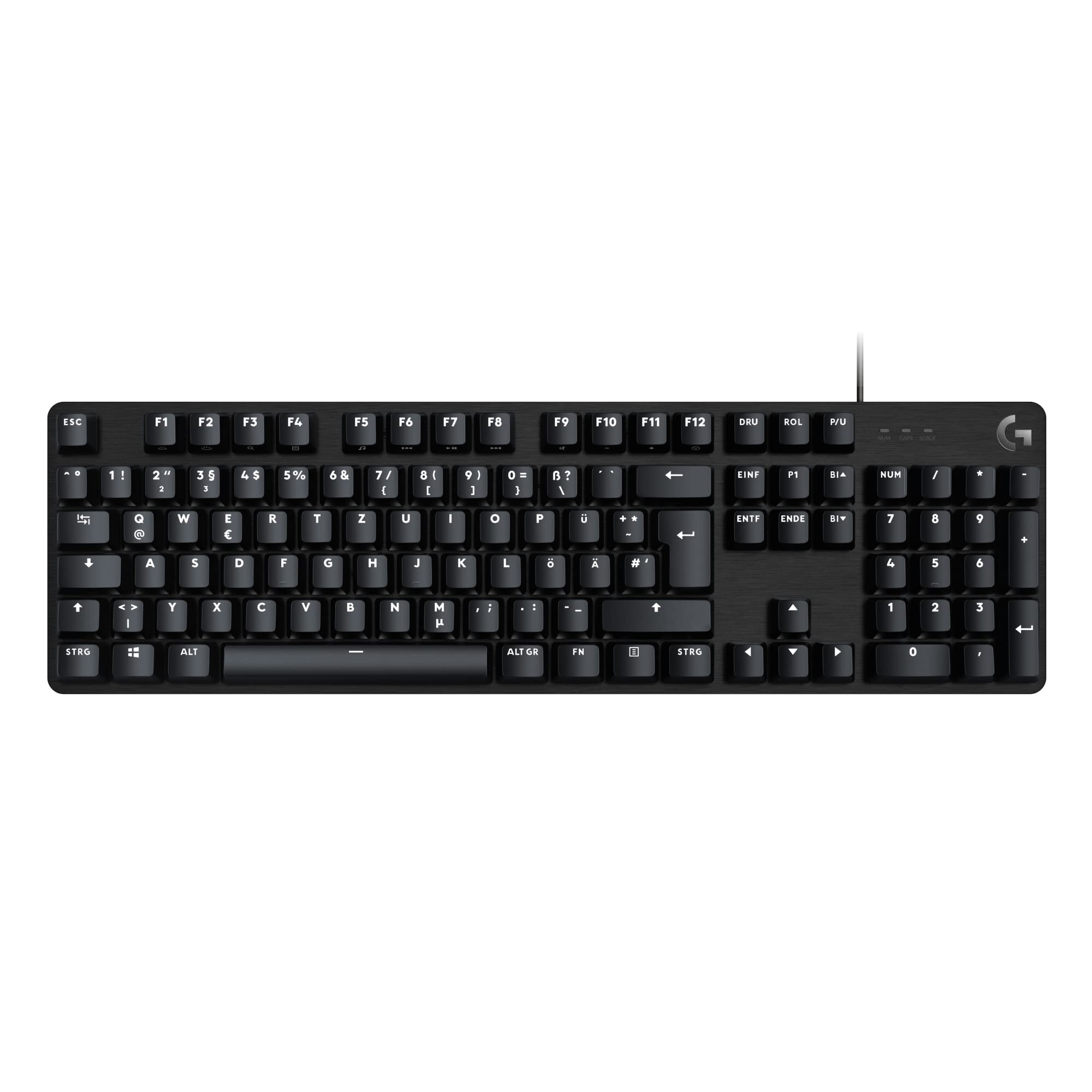Logitech G413 SE Mechanical Gaming Keyboard - Backlit, Tactile Mechanical Switches, Anti-Ghosting, Compatible with Windows, macOS, German QWERTY Layout - Black - 920-010434