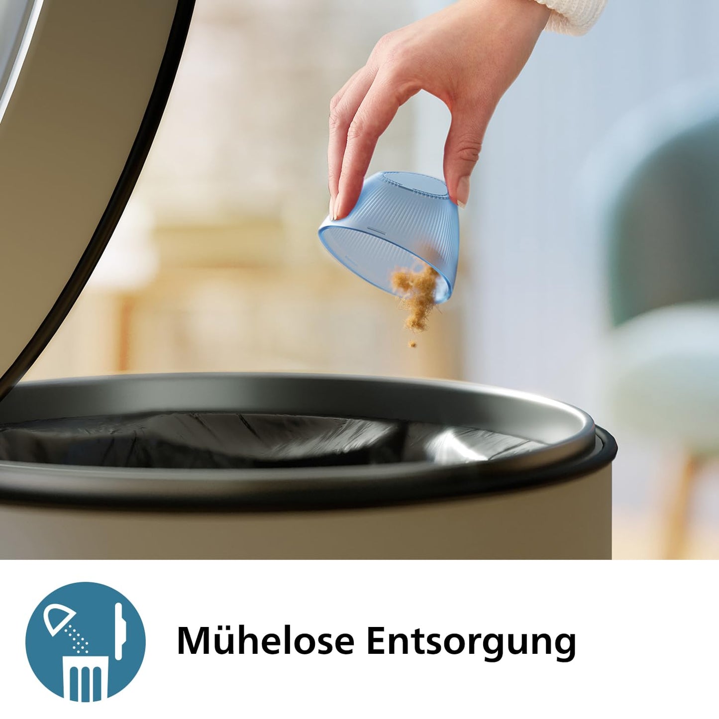 Philips Lint Shaver, Rechargeable USB Lint Remover, Safe on All Clothes, Includes USB Charger, Effective Removal of All Lint, Effortless Disposal, Blue (GCA2100/20)
