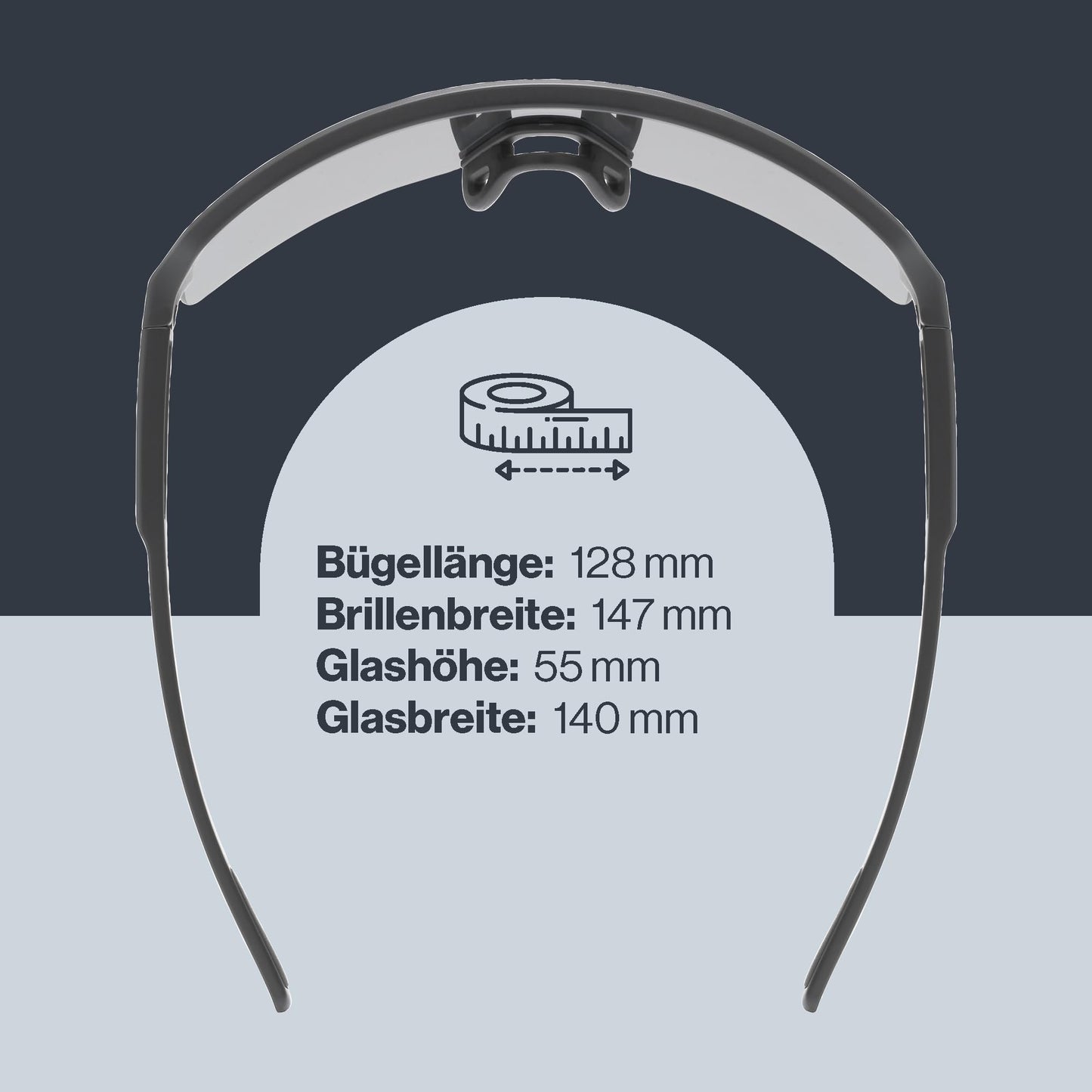 Uvex dyrt sports glasses, black matt/silver mirror, one size - S533095