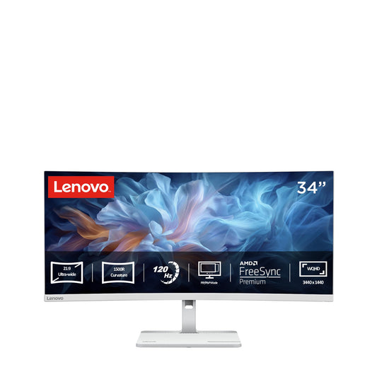 Lenovo L34W-4C | Monitor | 34" WQHD | 120Hz | VA | HDMI 2.1 | DP 1.4 - 68F0GAC3E5