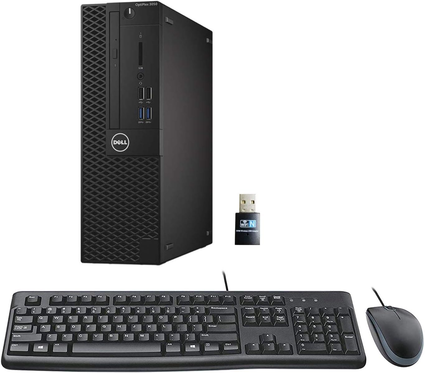 DELL Optiplex 3050 SFF Desktop Computer, Intel Core i5-7500, 8GB RAM, 256GB SSD, WiFi, Bluetooth, QWERTY Keyboard, Windows 11 Pro (Refurbished)