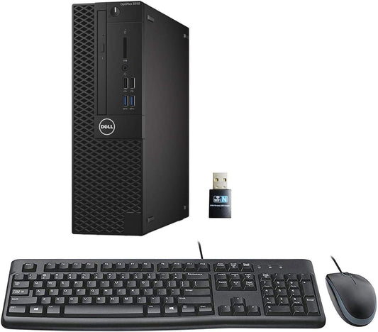 DELL Optiplex 3050 SFF Desktop Computer, Intel Core i5-7500, 8GB RAM, 256GB SSD, WiFi, Bluetooth, QWERTY Keyboard, Windows 11 Pro (Refurbished)