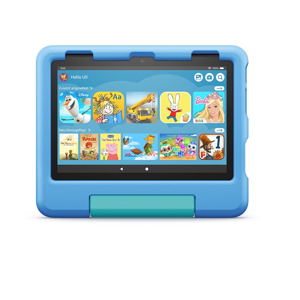 Amazon child-friendly case for the Fire HD 8 tablet (only compatible with 12th generation, 2022), blue - 53-028582