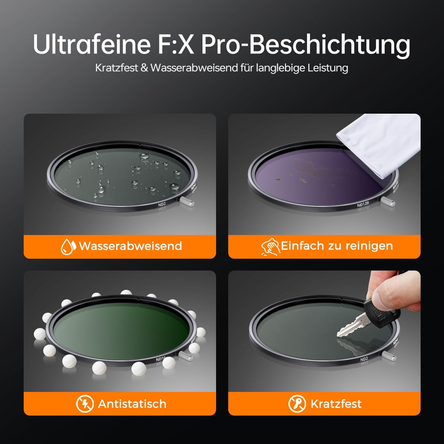 Rollei F:X Pro Magnetic Mark II VND Set 82mm round filter set ND2-ND500 - 26904