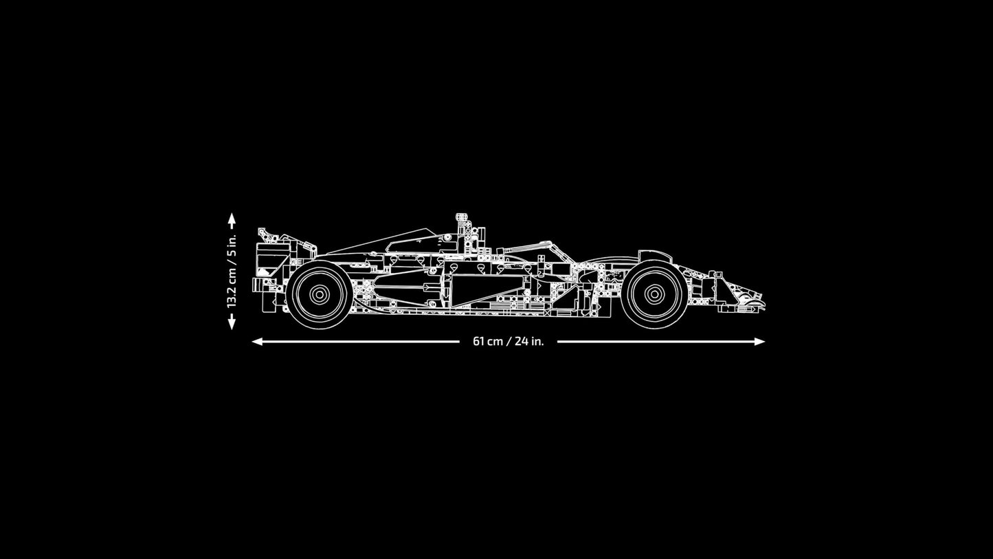 LEGO Technic Ferrari SF-24 F1 racing car - model car for adults - Formula 1 set to collect - V6 engine, gearbox, steering and DRS in 1:8 scale - gift for motorsport and racing car fans - 42207