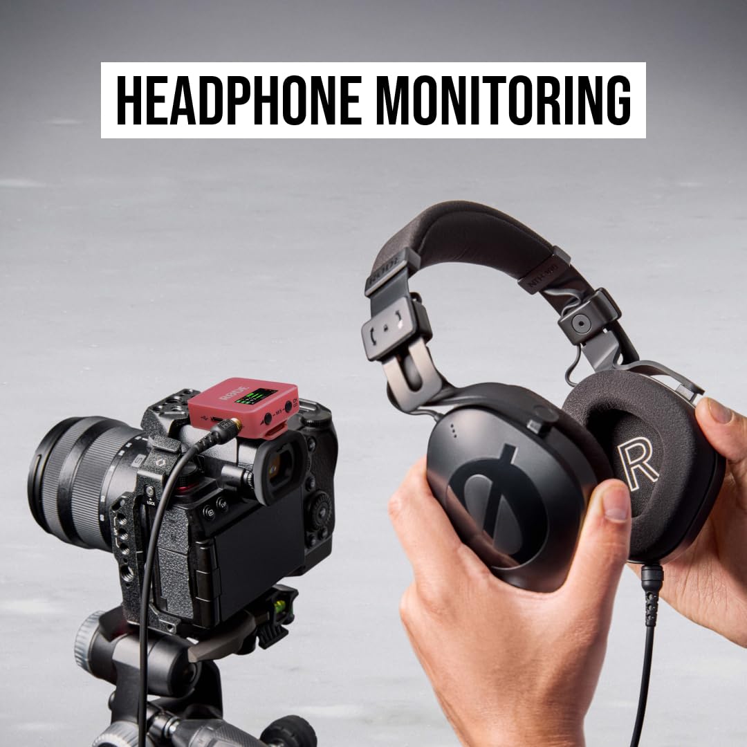 RØDE Wireless GO (Gen 3) – Compact wireless microphone – Crystal clear sound, 32-bit float recording, automatic level control, for phones, cameras, and computers (Pink) - WIGOGEN3ROS