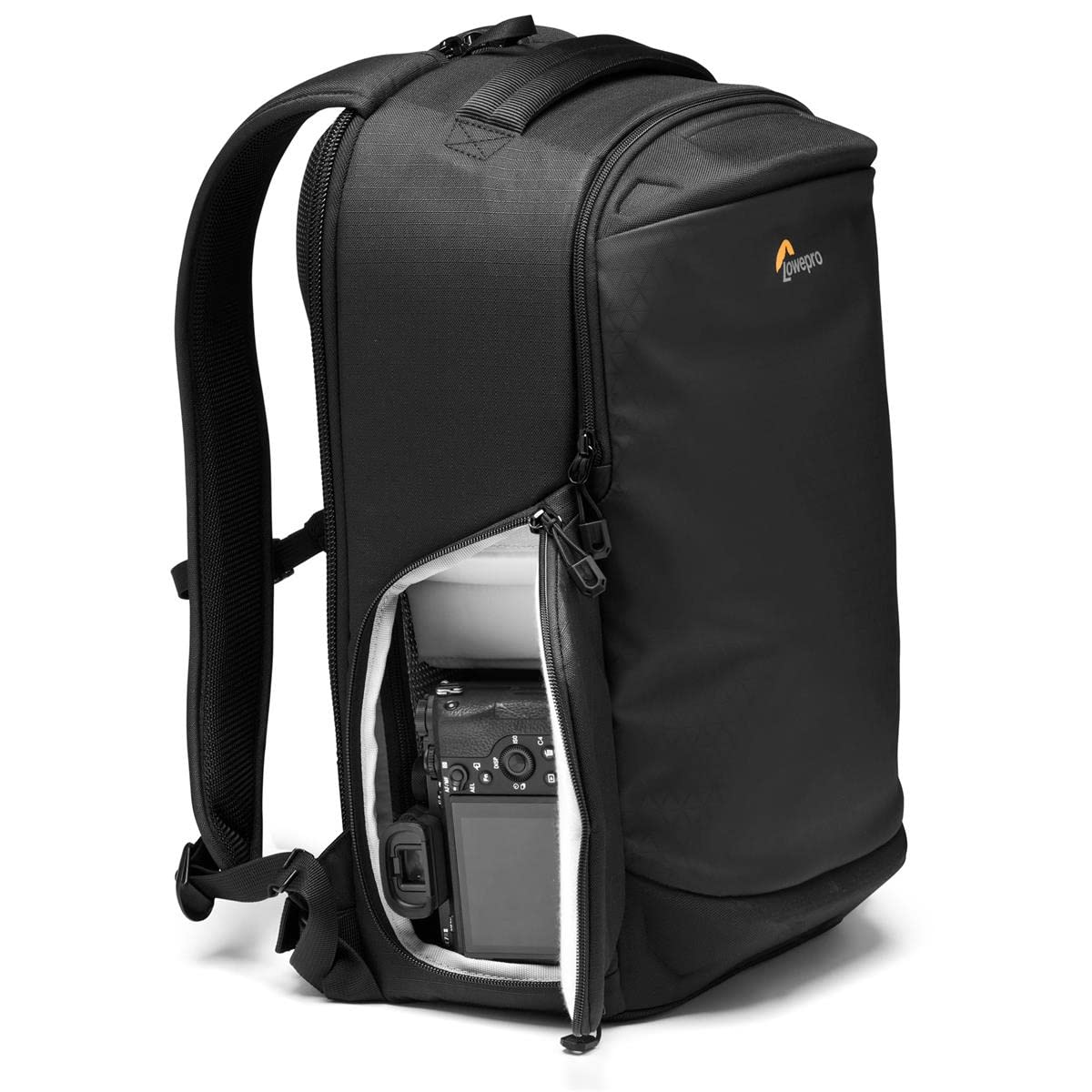 Lowepro Flipside BP 300 AW III camera backpack for mirrorless/DSLR cameras - black - rear and side access - adjustable compartment dividers - for mirrorless cameras such as Sony α7 - LP37350-PWW