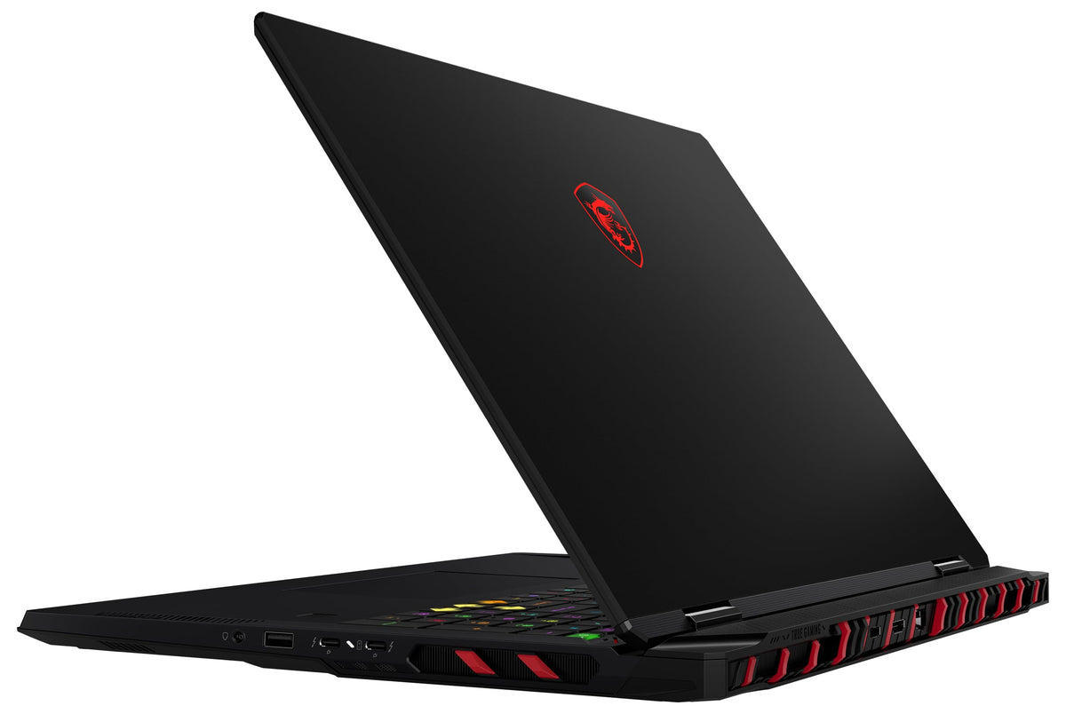 MSI Raider 18 HX AI Gaming-Laptop, Display Mini-LED UHD+ de 18", Intel Core Ultra 9, NVIDIA GeForce RTX 5080, 64 GB RAM DDR5, SSD de 4 TB, Windows 11 Home, Tastatur QWERTZ, Negru, A2XWIG-075 - 001824-075