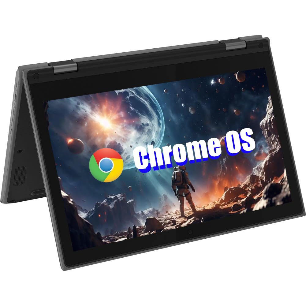 Lenovo Chromebook 300e 2 in 1 Touchscreen Laptop, 11.6 Inch (1366x768), Intel Celeron N4020, 4GB RAM, 32GB SSD, Japanese Keyboard, Chrome OS (Refurbished)