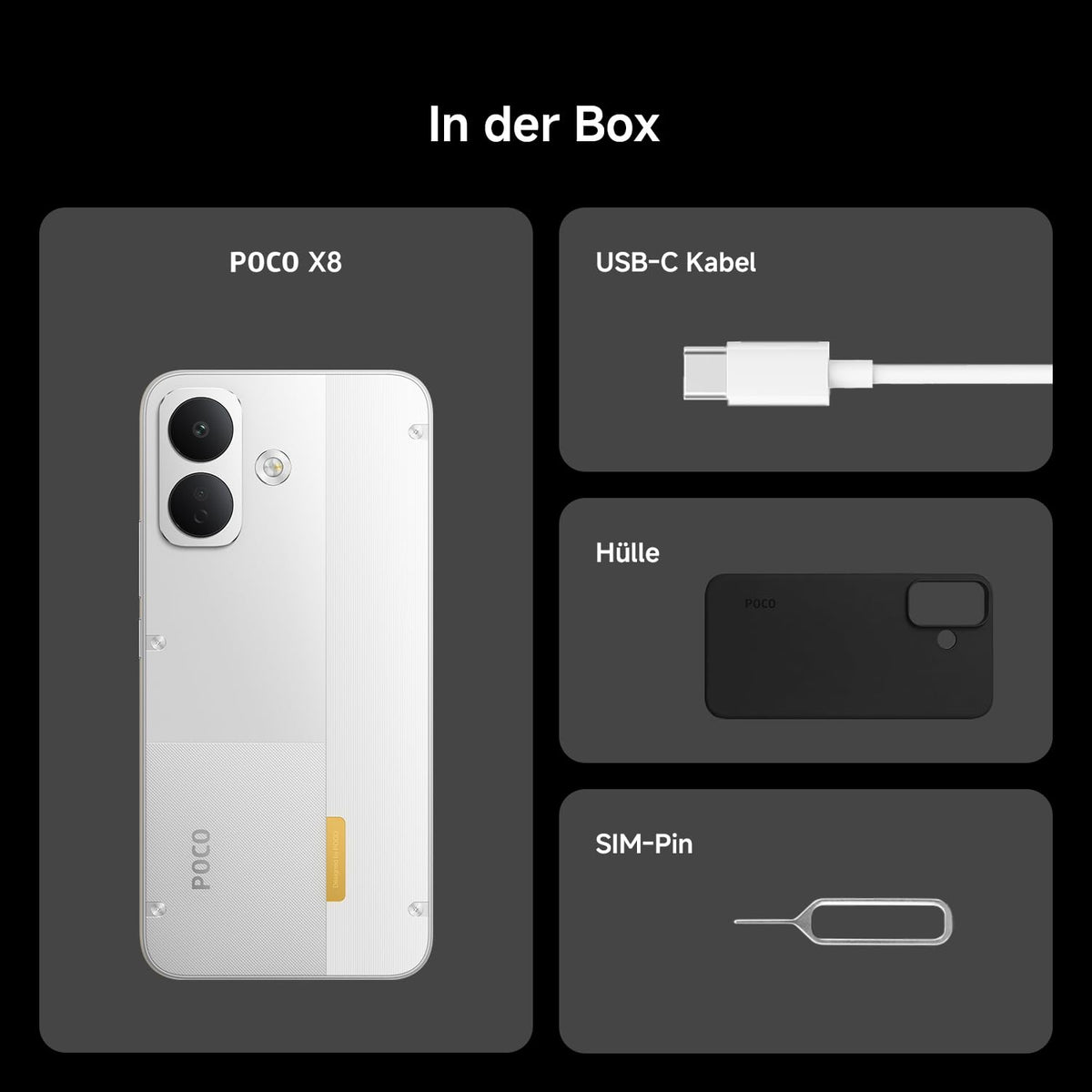 Xiaomi Poco X8, Smartphone 12+256 GB, White, 8340mAh Battery, 67W Charging