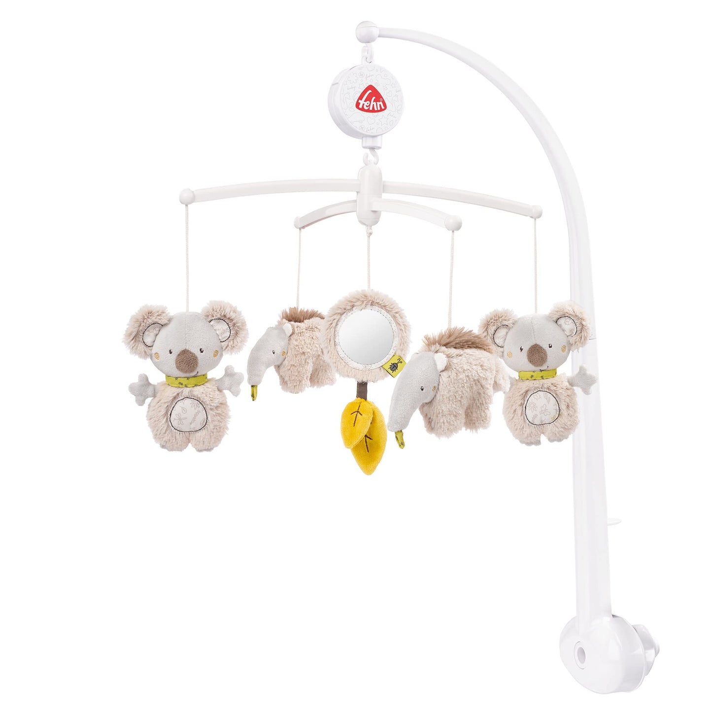 Fehn Music Mobile Australia - Baby Sleep Aid Music Toy with Cute Animals - Baby Mobile Music Box Melody "Brahms Lullaby" - Music Mobile Baby Bed Accessories Toy for Babies from 0-5 Months - 64070