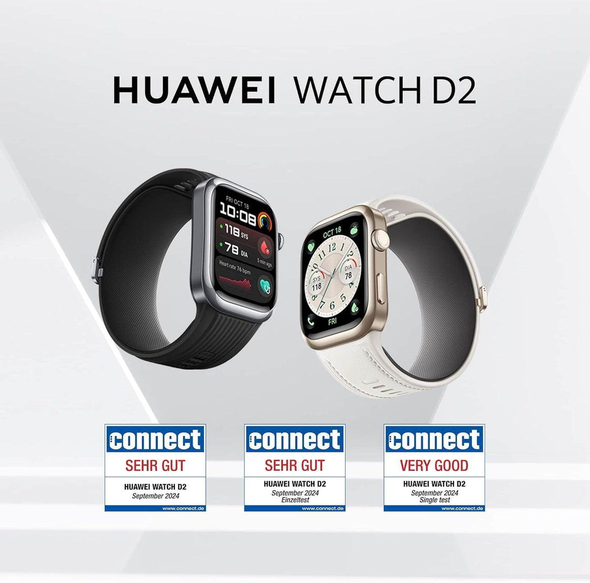 HUAWEI Watch D2 Smartwatch, 1.82" AMOLED display, black - 55020DAC