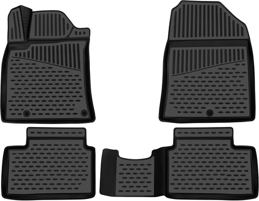 Element 3D rubber mat set suitable for VW Tiguan Allspace | Mk2 II, 5-7 seats | 2016 – Today | 100% tailor-made car floor mats, robust universal car floor mat, rubber car mats