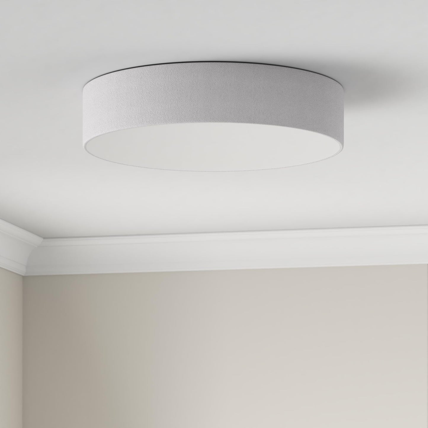 REV ceiling light - ceiling lamp living room, bedroom & kitchen around 50cm with fabric lampshade in a vintage look, gray - 2900025055