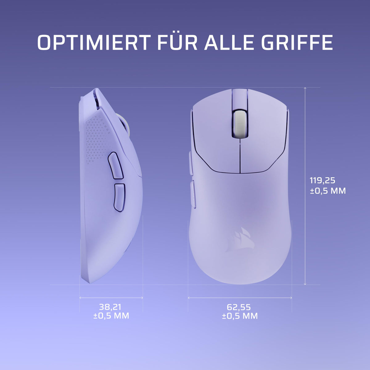 Corsair Sabre v2 PRO Ultralight Mouse de Gaming FPS Fără Fir – Lavandă - CH-931G006-WW
