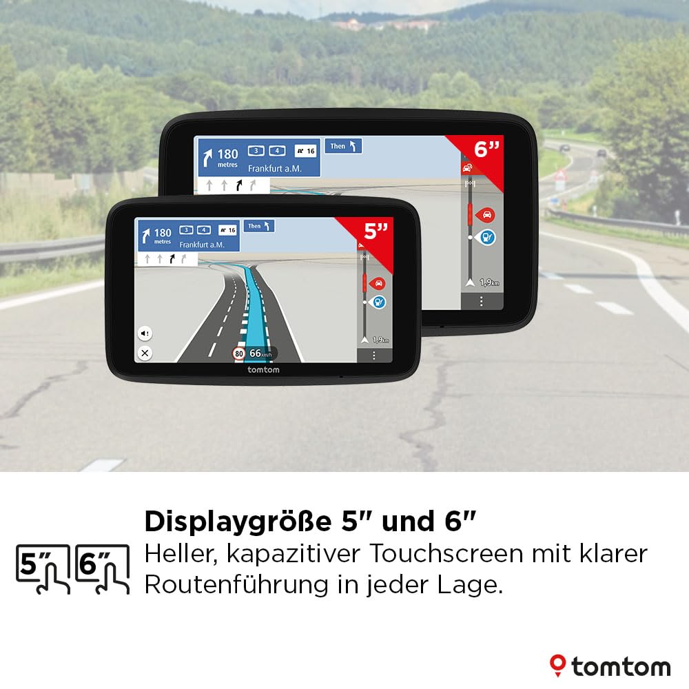 TomTom car navigation system GO Classic 2nd (6 inches, traffic jam avoidance thanks to TomTom Traffic, map updates for Europe included, updates via WiFi, dynamic lane assistant, integrated, reversible holder) - 1YF6.002.00