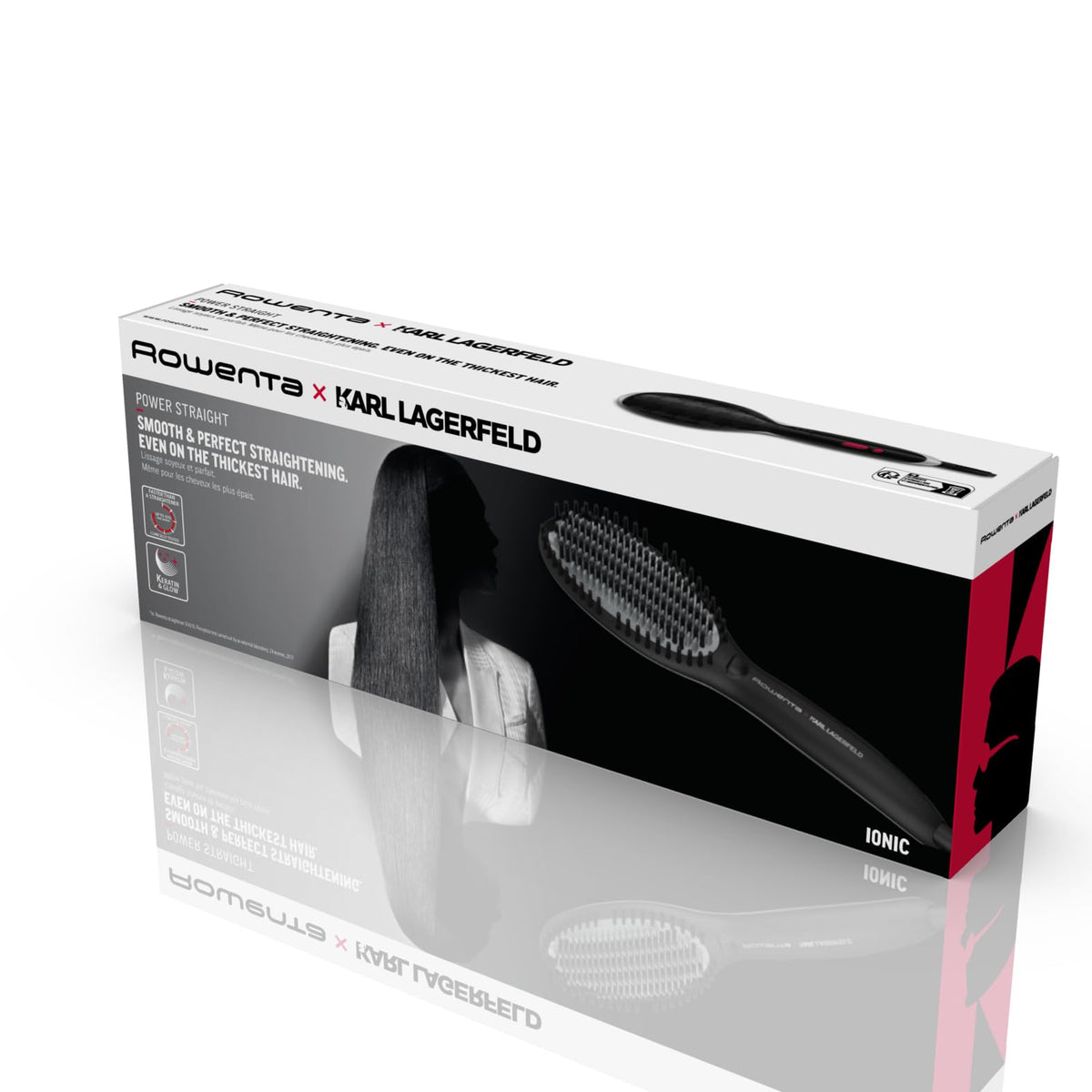 Rowenta x Karl Lagerfeld Straightening Brush with Ceramic & Ions CF582L