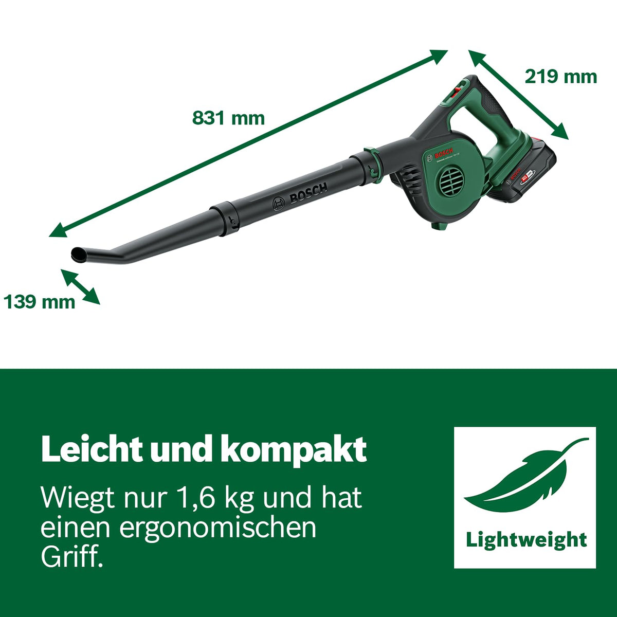 Bosch Akku-Laubbläser UniversalLeafBlower 18V-130 - 06008A0600