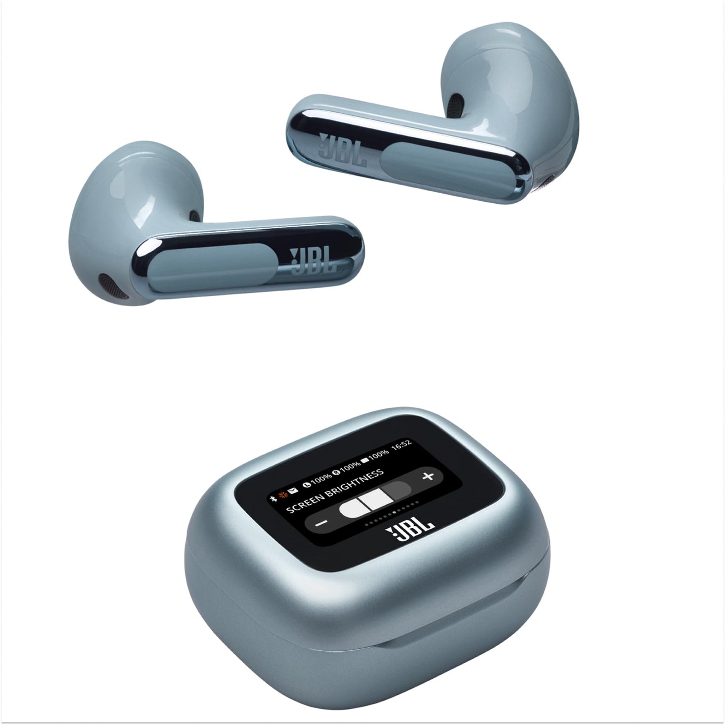 JBL Live Flex 3, wireless earbud headphones with Bluetooth, 50 hours of battery life, True Adaptive Noise Canceling and high-resolution JBL Signature Sound, IP54 waterproof, with earplugs, blue - JBLLIVEFLEX3BLU