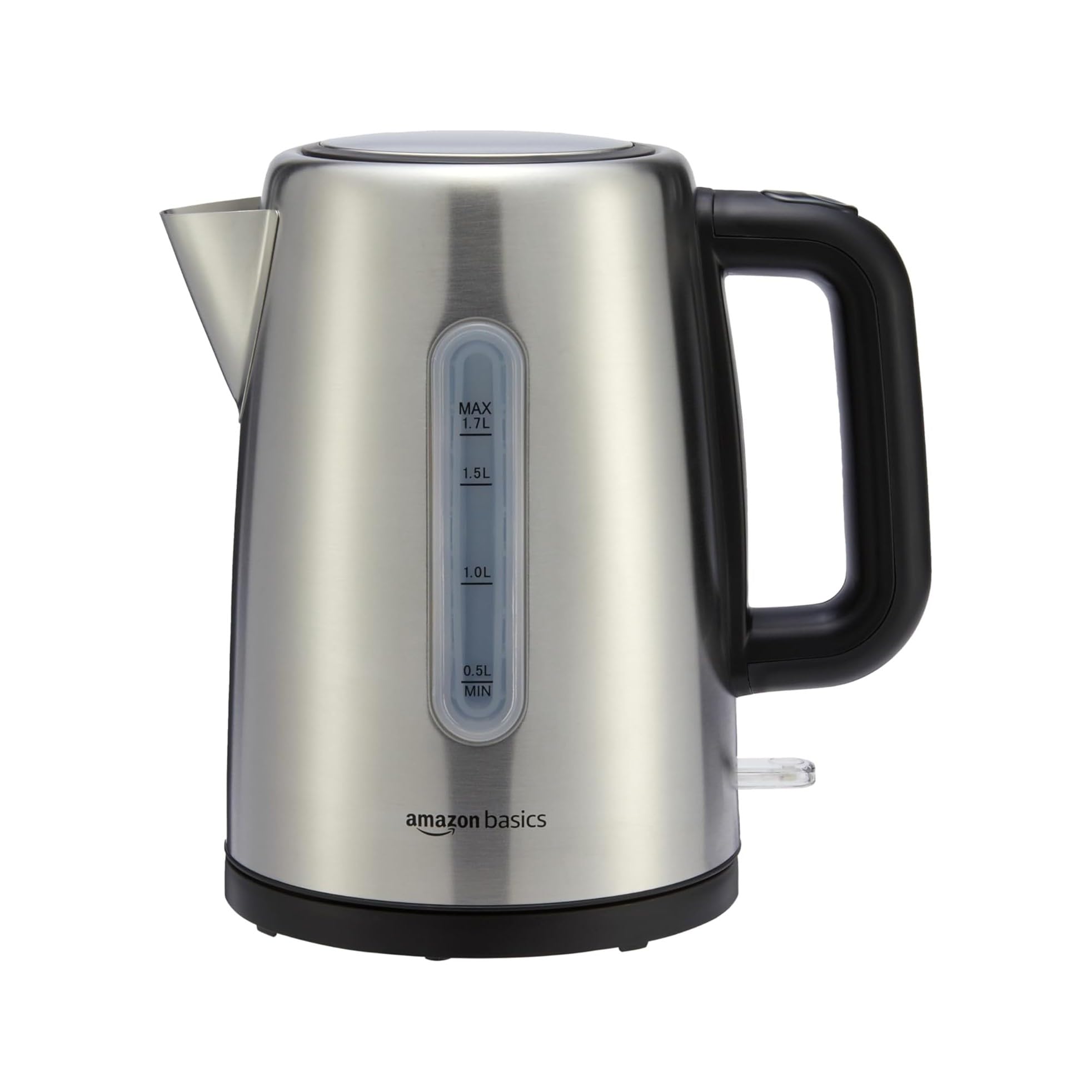 Amazon Basics Fierbător portabil din oțel inoxidabil, 1,7 l, argintiu - F-638BGS