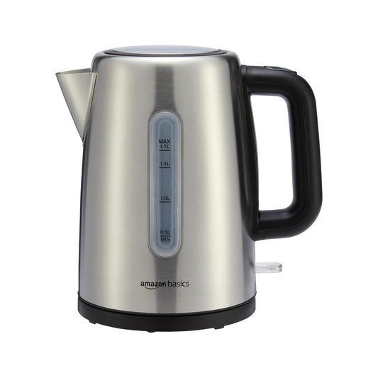 Amazon Basics Fierbător portabil din oțel inoxidabil, 1,7 l, argintiu - F-638BGS